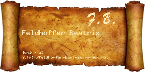 Feldhoffer Beatrix névjegykártya